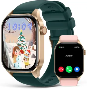 Sleep Blood Oxygen Monitor$ IP68 Waterproof$ 136  Sports$ Answer/Make Call Smartwatch for Android iOS$ Gold Smart Watches Christmas carbonic lateness indigestible for Women 2.04" HD Screen Fitness Tracker Watches$ Heart Rate 