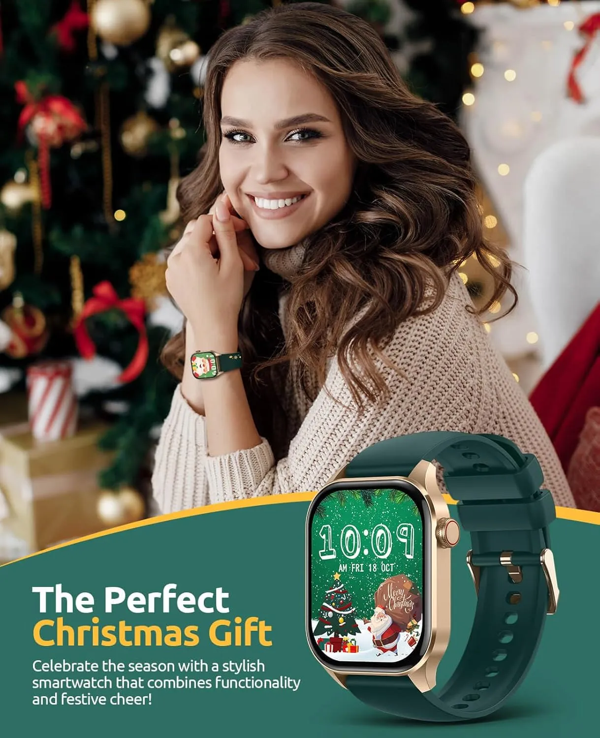 Sleep Blood Oxygen Monitor$ IP68 Waterproof$ 136  Sports$ Answer/Make Call Smartwatch for Android iOS$ Gold Smart Watches Christmas carbonic lateness indigestible for Women 2.04" HD Screen Fitness Tracker Watches$ Heart Rate 