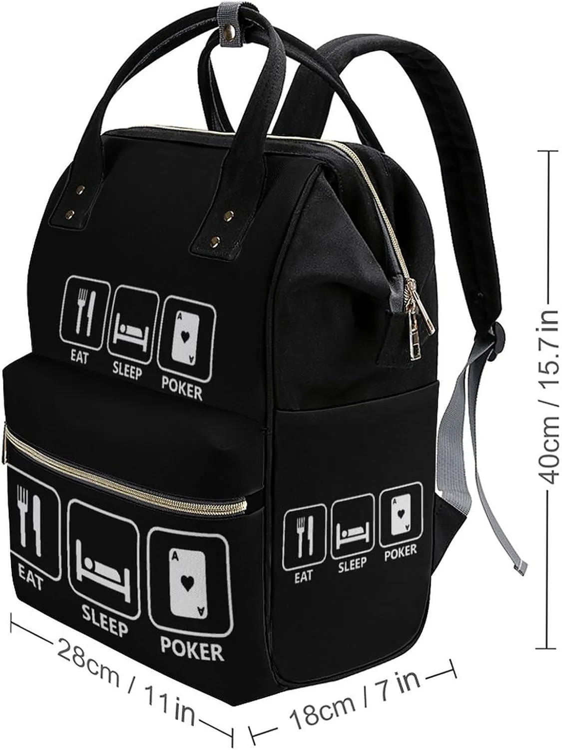 Sleep Poker Large Travel Bag nebular Backpack Waterproof Bags for Women Back Pack with Bottle Pocket Eat 