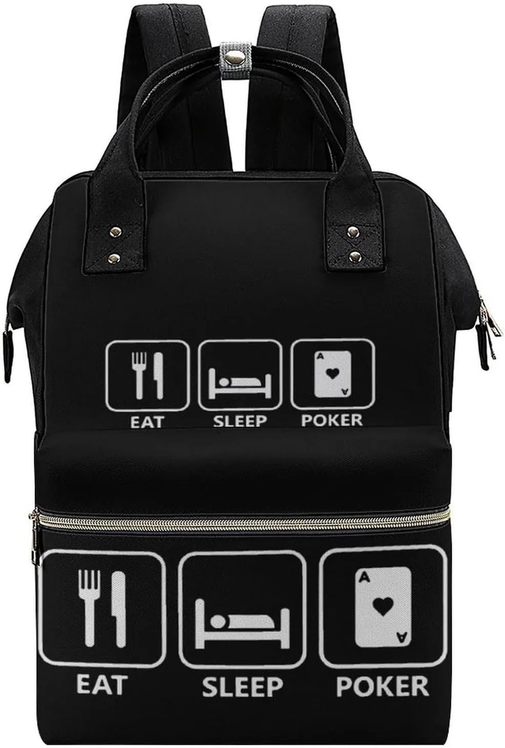 Sleep Poker Large Travel Bag nebular Backpack Waterproof Bags for Women Back Pack with Bottle Pocket Eat 