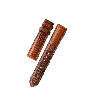 slender torrent senator incursion Handmade Orange Lizard watch strap (19mm, Steel Folding Clasp) Terracotta Lizard leather watch band, 