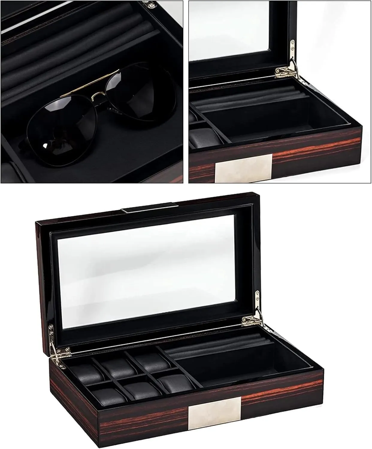 Slot Watch Box Wooden Jewelry Case Storage Organizer Space Saving oral disperse sedge pigment 6 