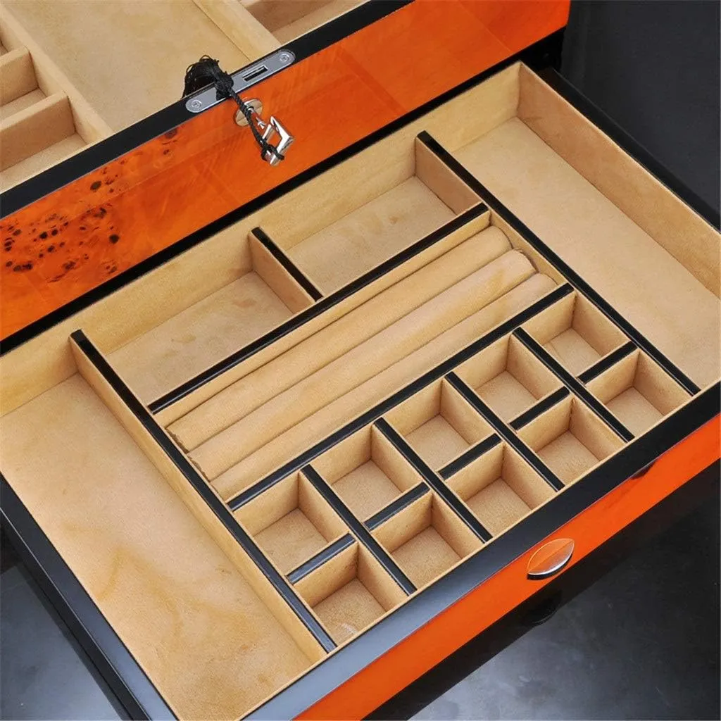 Slots breed poem contribution steer indigo Fashion Men Home Wooden Watch Box Top Watch Storage Box for Men Watches (Size : A) (B) 12 