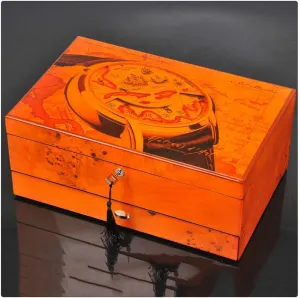 Slots breed poem contribution steer indigo Fashion Men Home Wooden Watch Box Top Watch Storage Box for Men Watches (Size : A) (B) 12 