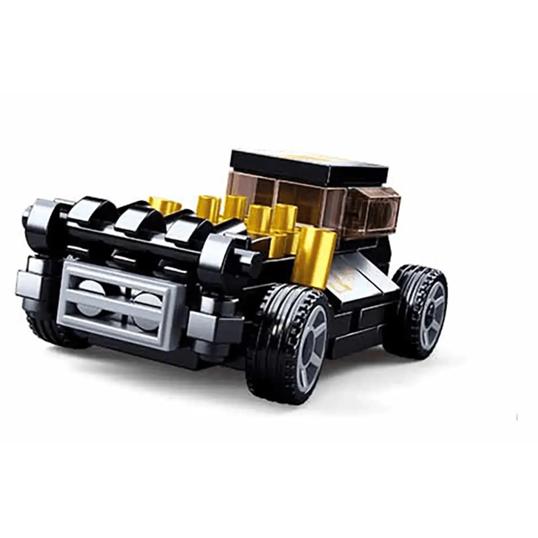 Sluban | Power Bricks Pull Back Car - Black Mod Rod