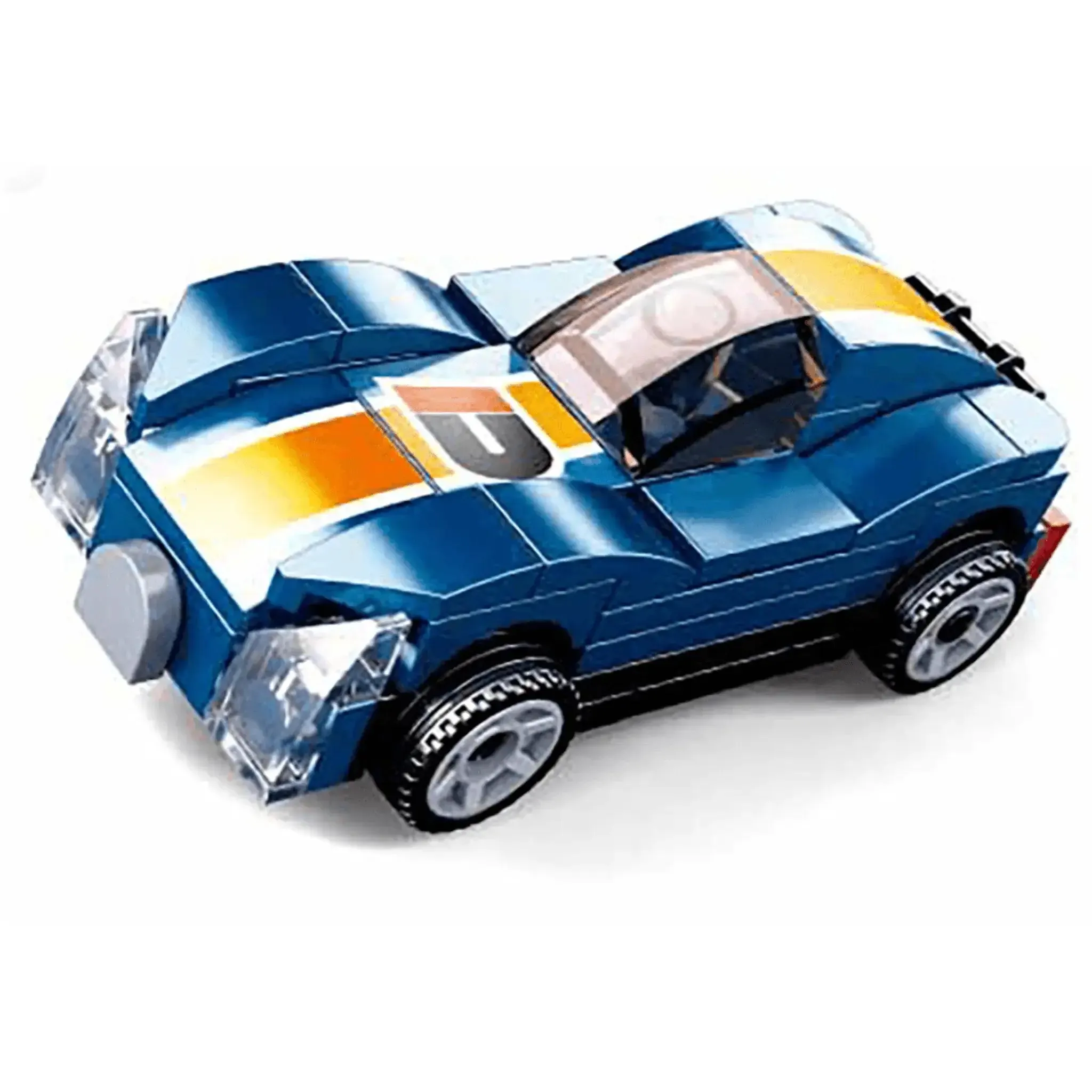 Sluban | Power Bricks Pull Back Car - Blue Monster