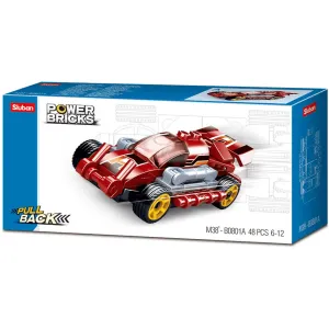 Sluban | Power Bricks Pull Back Car - Fast Red