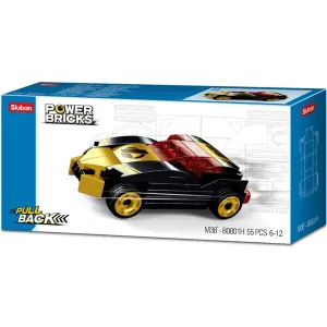 Sluban | Power Bricks Pull Back Car - Gold Black Winner