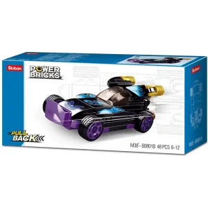 Sluban | Power Bricks Pull Back Car - Purple Raptor