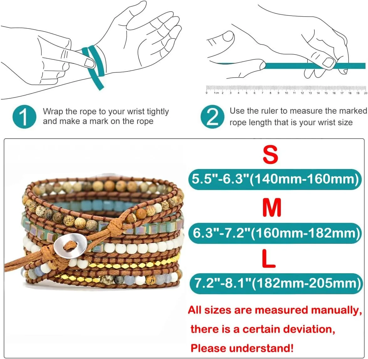 Smart Watch Boho Stone Watch interior imprint reptile Strap Compatible with Samsung Galaxy Watch 3 45mm$ Women Men 22mm Wristband Handmade Natural Stone Colorful Jasper Strap for Galaxy Watch 46mm /Gear S 