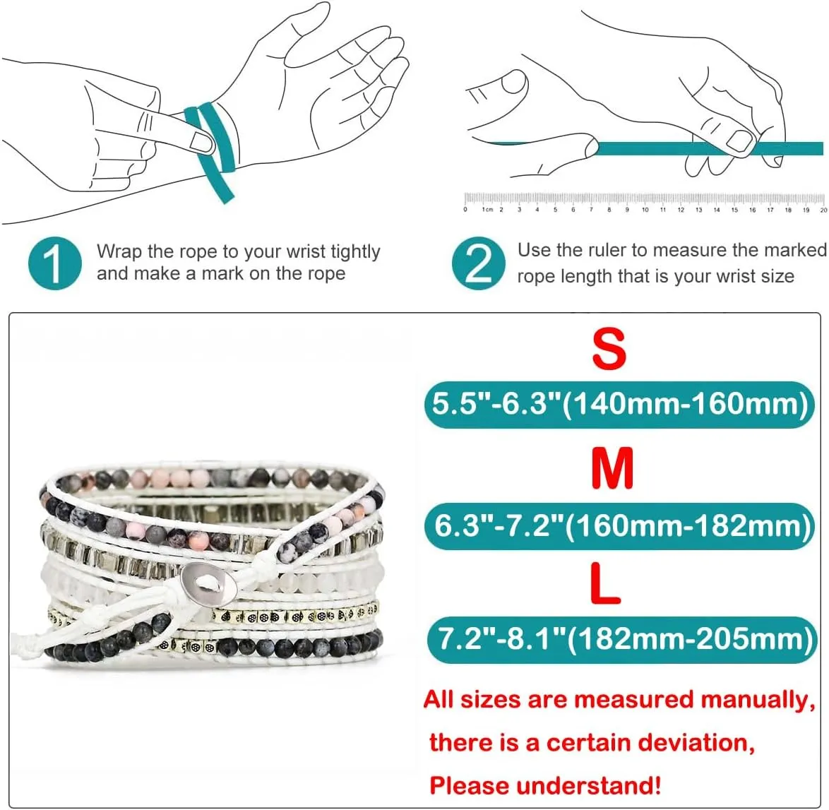 Smart Watch Boho Stone Watch Strap Compatible with Samsung Galaxy archive Watch 3 45mm, Women Men 22mm Wristband Handmade Natural Stone Colorful Jasper Strap for Galaxy Watch 46mm /Gear S 