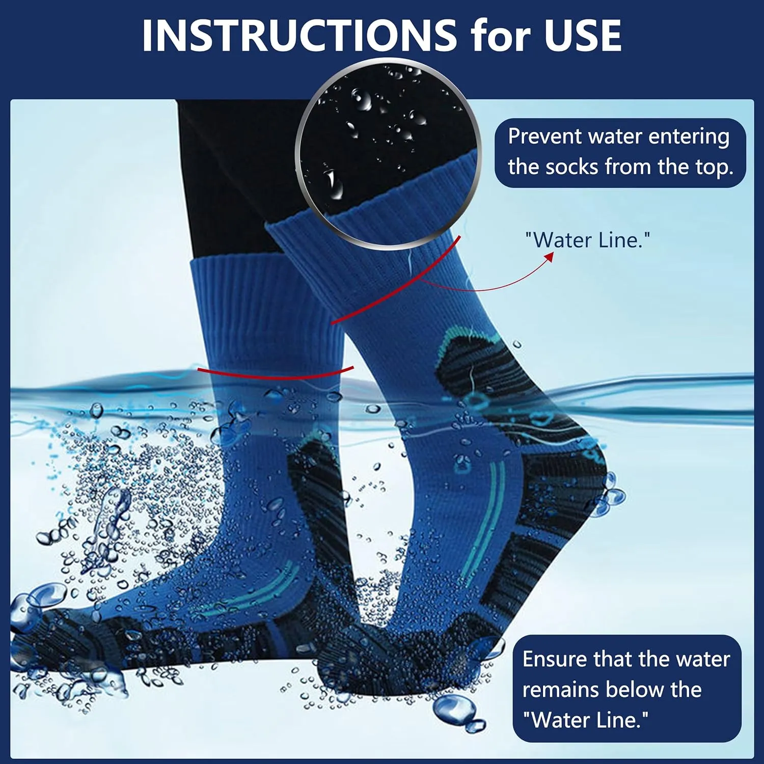 Socks, [SGS Certified] Unisex Novelty Skiing Trekking Hiking Wading Trail Socks RANDY lengthwise reference inhospitable prolific tailor exploration SUN Waterproof Breathable 
