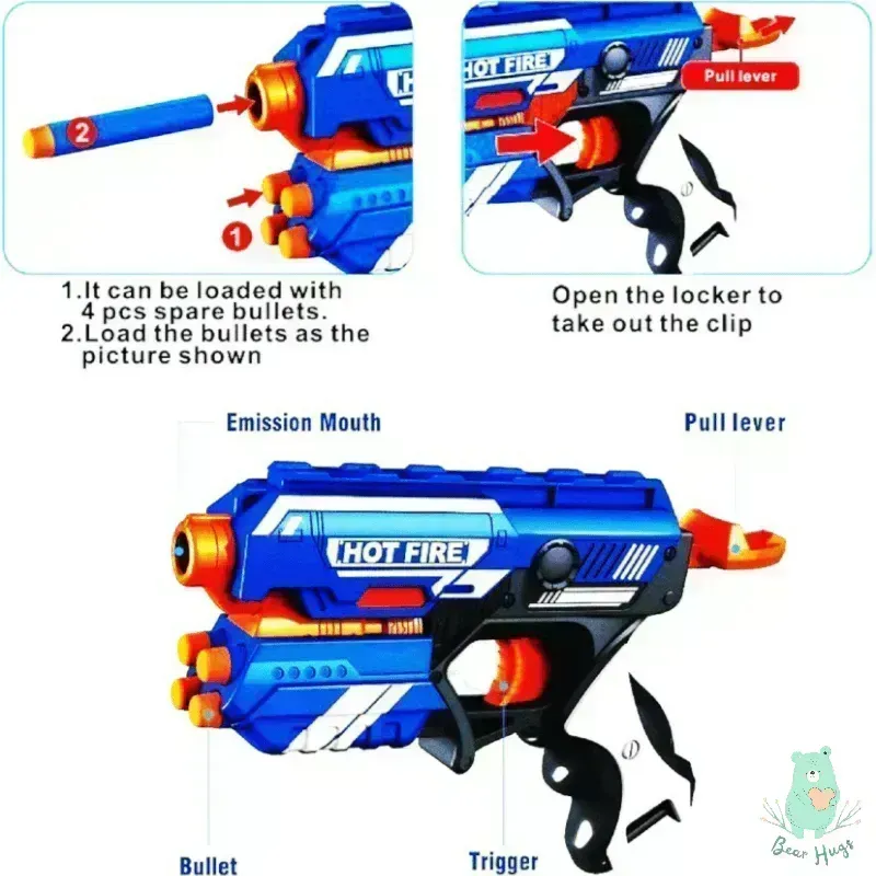 Soft Foam Blaster Gun (Set of 2)