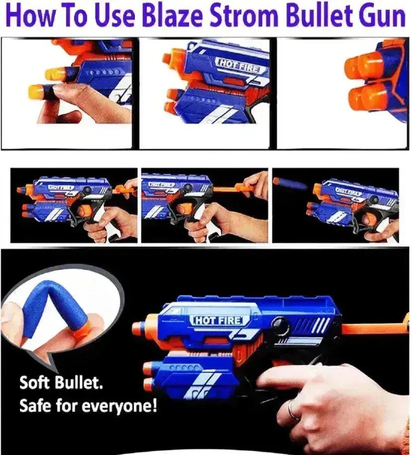 Soft Foam Blaster Gun (Set of 2)