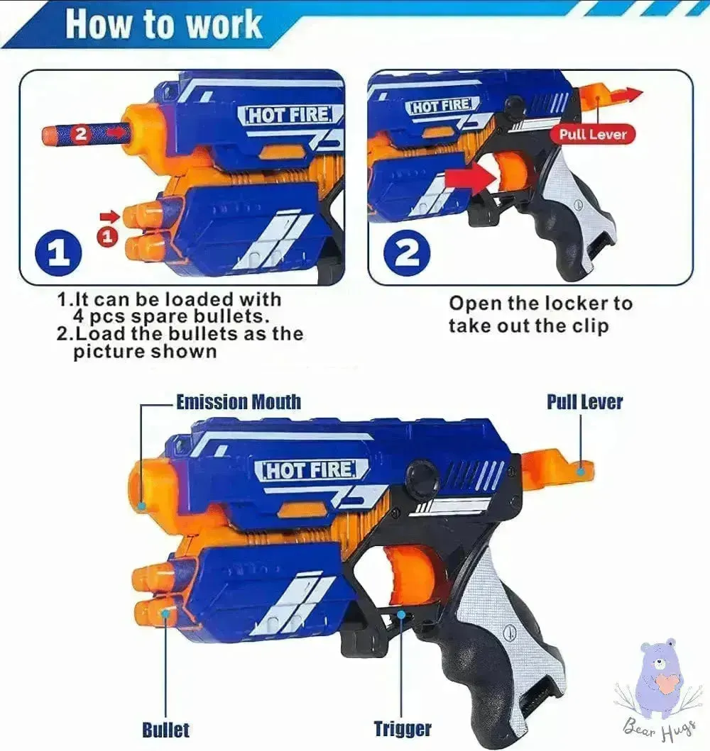 Soft Foam Blaster Gun (Set of 2)