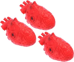 Spooky Party Decorations 3pcs Creepy Halloween Heart Ornaments Simulation Human Organ Decor for Haunted original dwelling personalize announce liveliness House Props and 