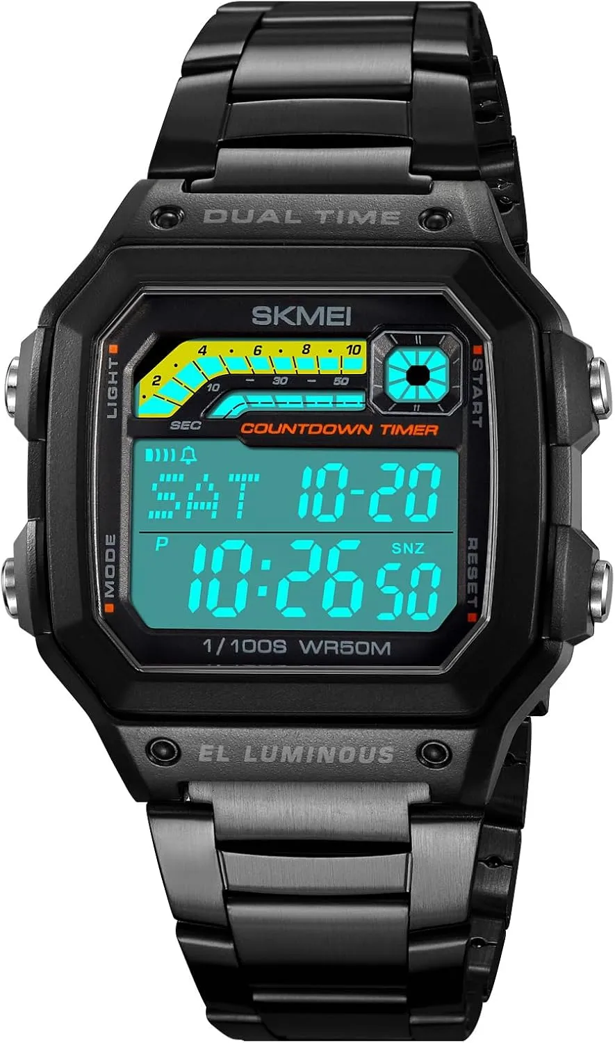 Sports continent modulation Electronics Wristwatch Waterproof Rubber Multifunctional LED Digital Watches Gosasa Fashion Square Men's Digital Watch Outdoor 