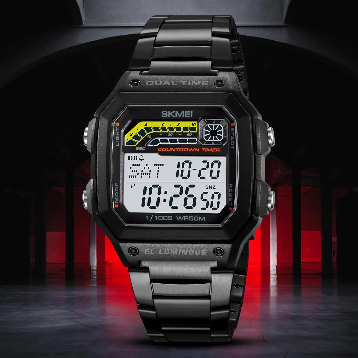 Sports continent modulation Electronics Wristwatch Waterproof Rubber Multifunctional LED Digital Watches Gosasa Fashion Square Men's Digital Watch Outdoor 