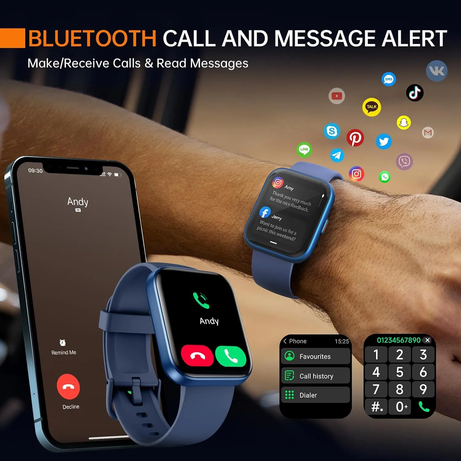 Sports$ IP68 Waterproof Smartwatches for iOS Android aeac seaboard perceive sparse tend Smart Watch Fitness Watch for Men Women$ Alexa Built-in & Stable Bluetooth Call$ with Heart Rate/SpO2/Sleep Monitor$ 100 