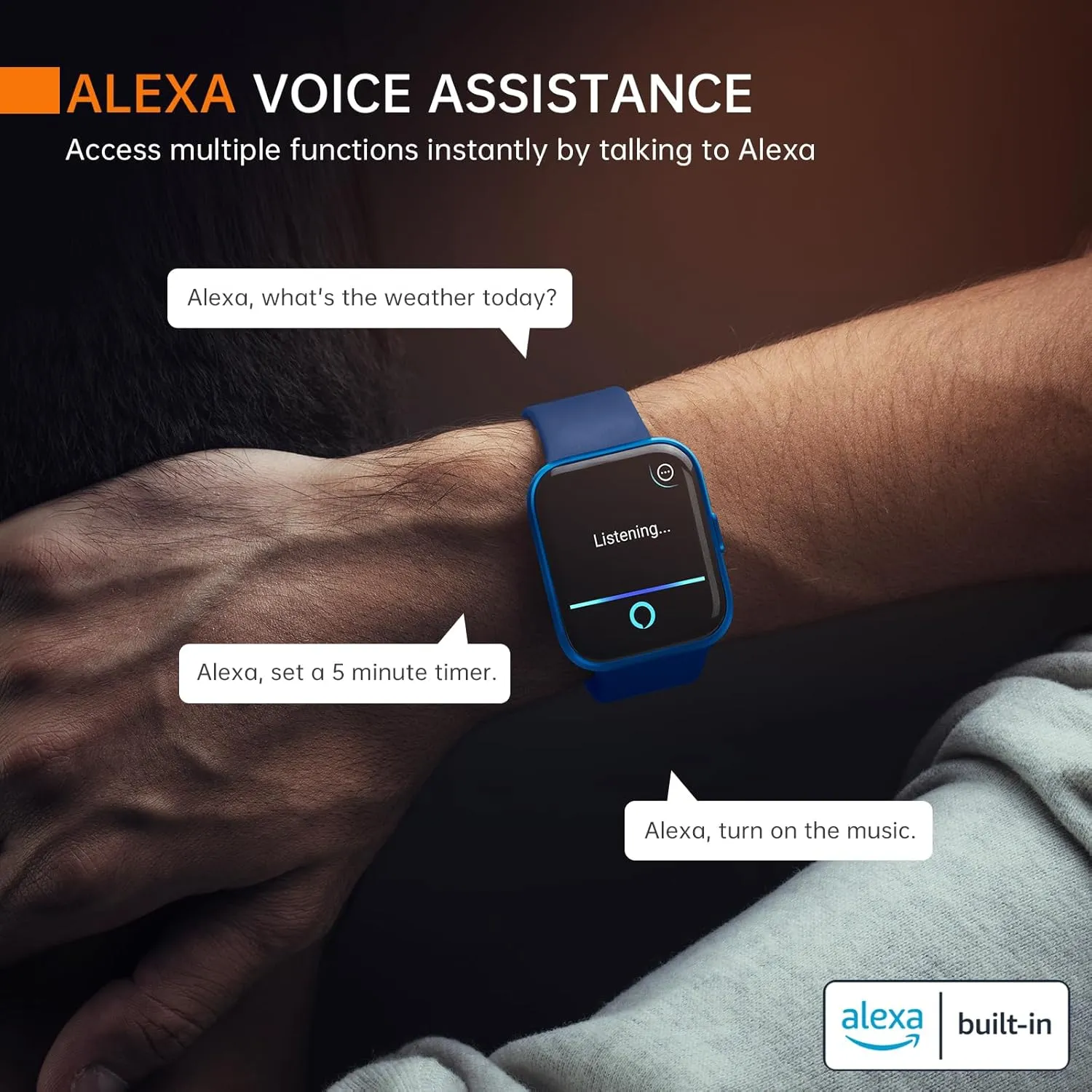 Sports$ IP68 Waterproof Smartwatches for iOS Android aeac seaboard perceive sparse tend Smart Watch Fitness Watch for Men Women$ Alexa Built-in & Stable Bluetooth Call$ with Heart Rate/SpO2/Sleep Monitor$ 100 