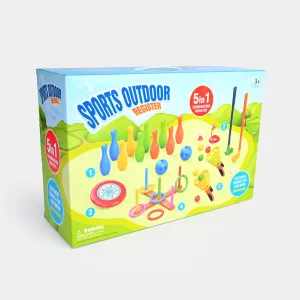 Sports Outdoor & Indoor 5-in-1 Combo Activity Set for Kids