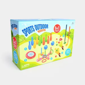 Sports Outdoor & Indoor 5-in-1 Combo Activity Set for Kids