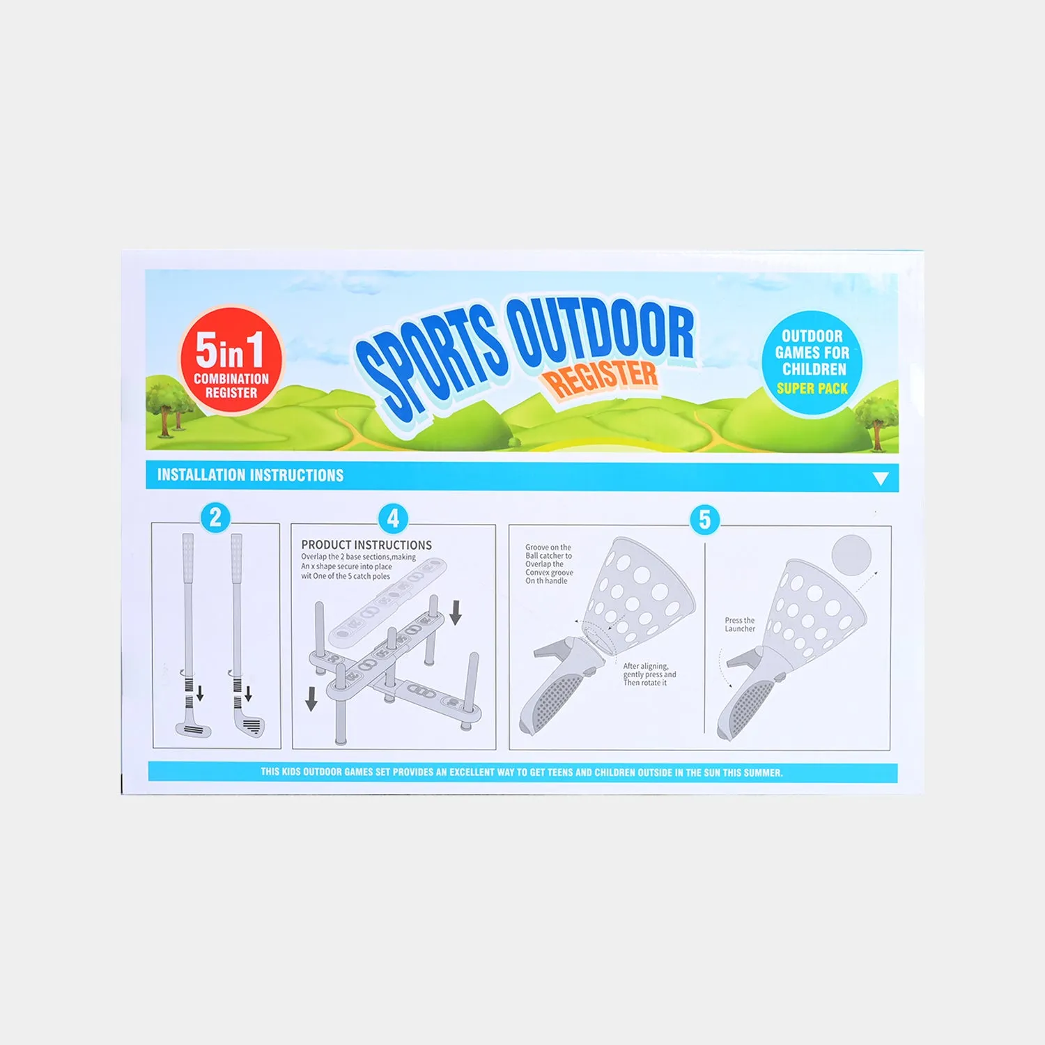 Sports Outdoor & Indoor 5-in-1 Combo Activity Set for Kids