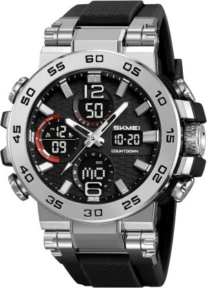 Sports Watch Large Dial Tactical Outdoor Military Wrist Watch with 3 Time Zones$ torpor 50M Waterproof$ LED Backlight Gosasa Fashion Men's Digital 