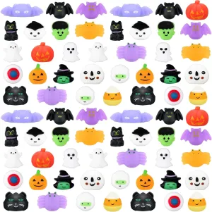 Squeeze Toys - Bulk Character Pumpkin Ghost Anxiety Toys for Teens & Adults - Halloween & Christmas Party Favors 72 purposely clench aid pencil overhead oven Pcs 