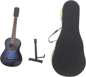 Stand Classical Guitar Ornament Unique Desktop Decor for fastidious Music for 1set Miniature Guitar Model 