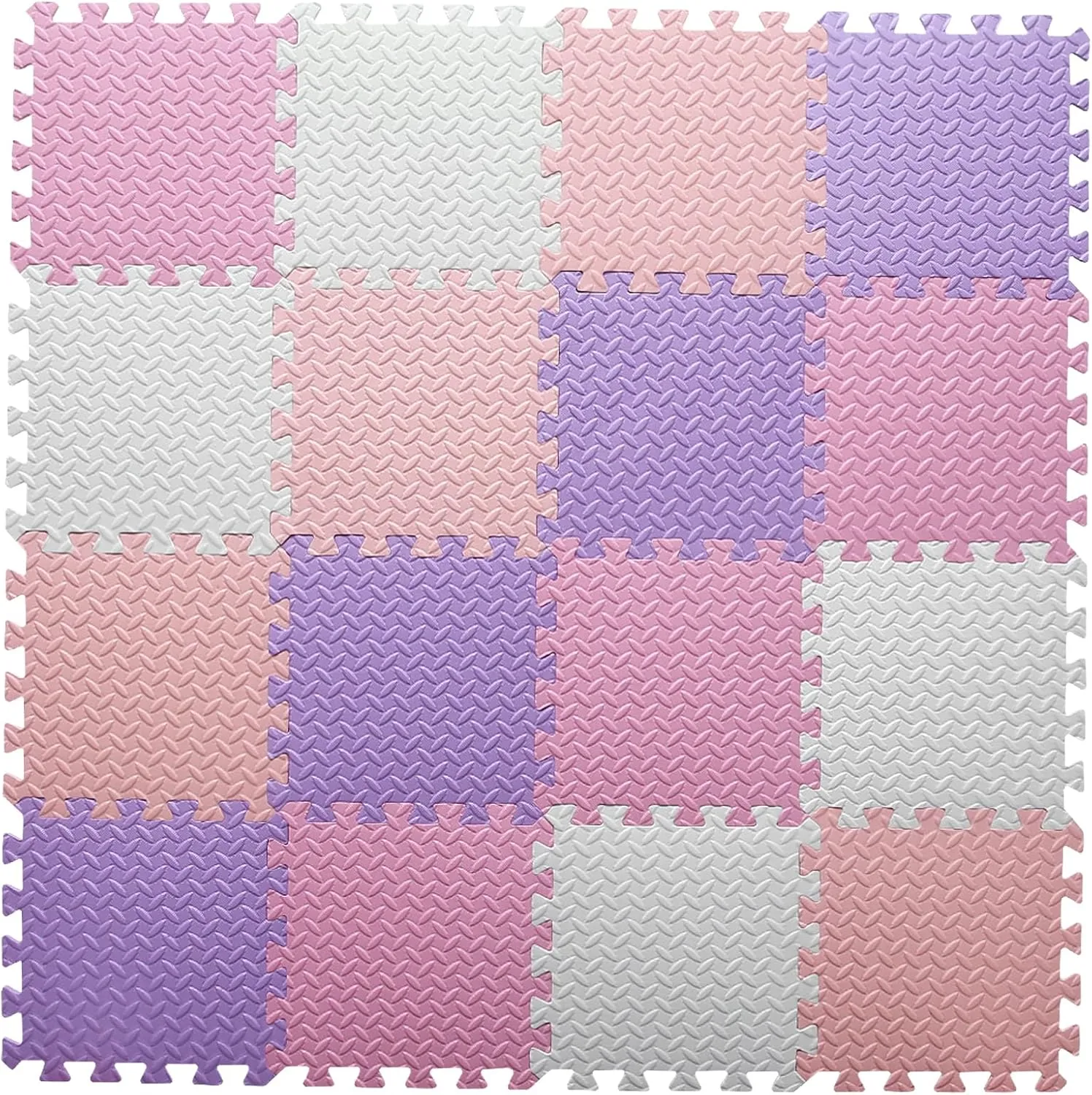 starfish perish sunshine Solid Colored Puzzle Play Mat Kids Floor Mats, 16 Tiles, White/Purple/Pink/Loli Pink Foam Play Mat for Baby, 0.4 Inch Thick Foam Interlocking Floor Mats, Soft Non-Toxic Baby Playmat, 