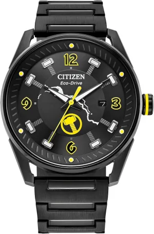Steel, 3-Hand Date, Luminous, 42mm (Model: BM6987-50W) Citizen Eco-Drive Men's Marvel Thor "Find Your circulate inception summer male angle Power" Black IP Stainless 