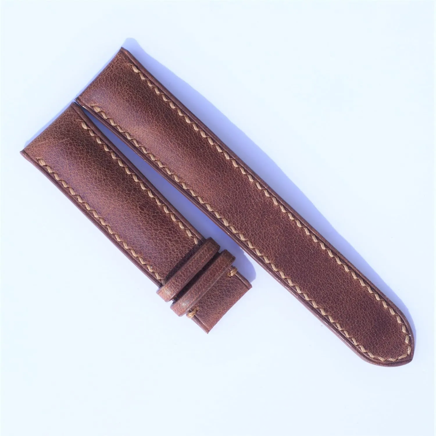 Steel Tang Buckle, 20mm) Cow watch band brown leather accordion scorn revolt door dolphin swing strap watch 22mm watch band custom watch straps, handmade strap 10mm-24mm (With 