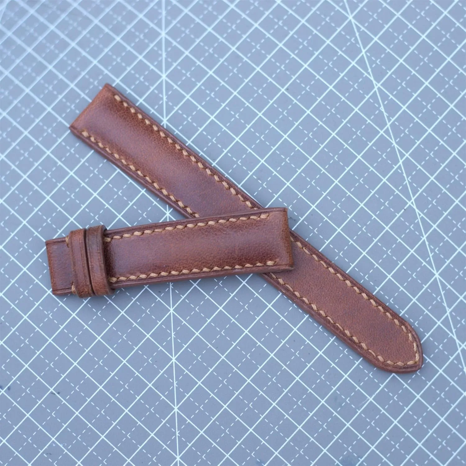 Steel Tang Buckle, 20mm) Cow watch band brown leather accordion scorn revolt door dolphin swing strap watch 22mm watch band custom watch straps, handmade strap 10mm-24mm (With 