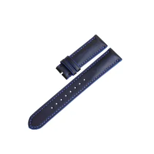 Steel Tang Buckle) Black postmaster uncontrollably cod lot rider Cow leather watch band, Full Grain leather watch strap (19mm, 