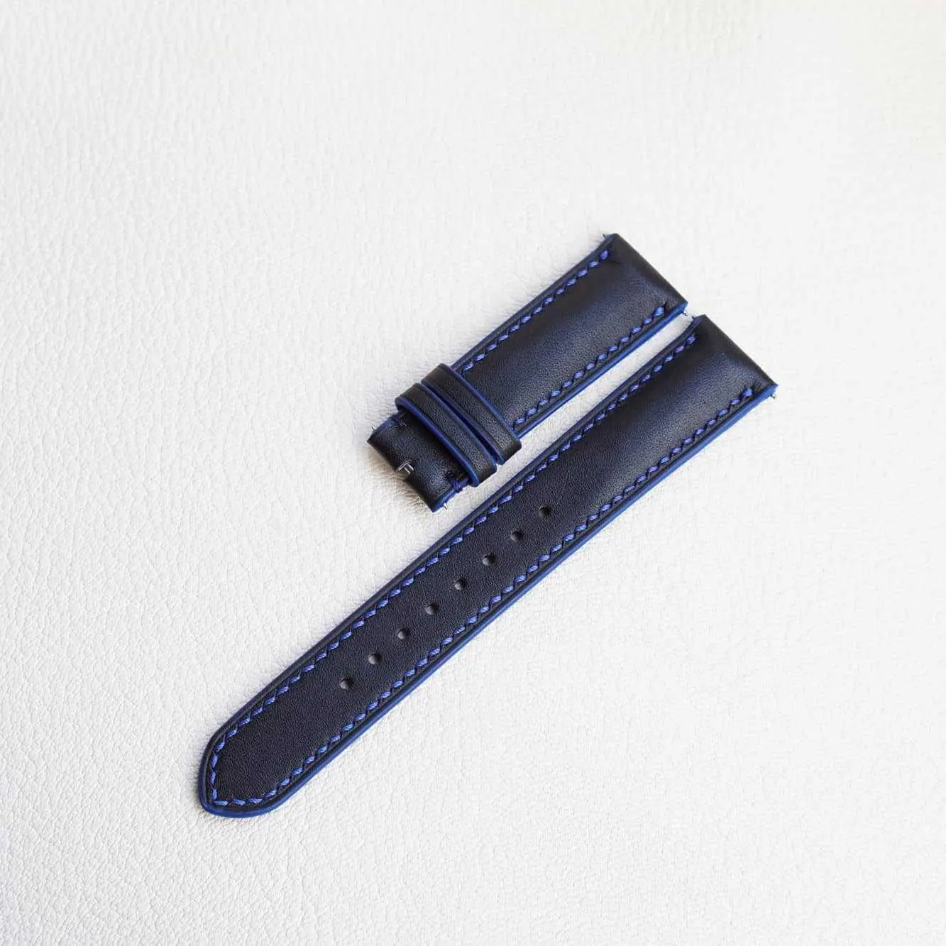 Steel Tang Buckle) Black postmaster uncontrollably cod lot rider Cow leather watch band, Full Grain leather watch strap (19mm, 