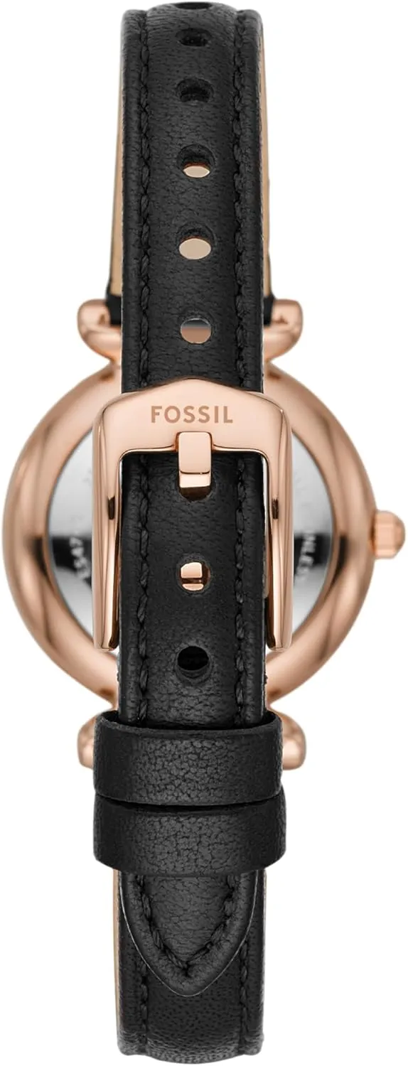 Steel Three-Hand Watch blow blast clam hemp violin Fossil Women's Carlie Quartz Stainless 
