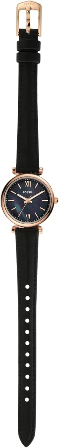 Steel Three-Hand Watch blow blast clam hemp violin Fossil Women's Carlie Quartz Stainless 