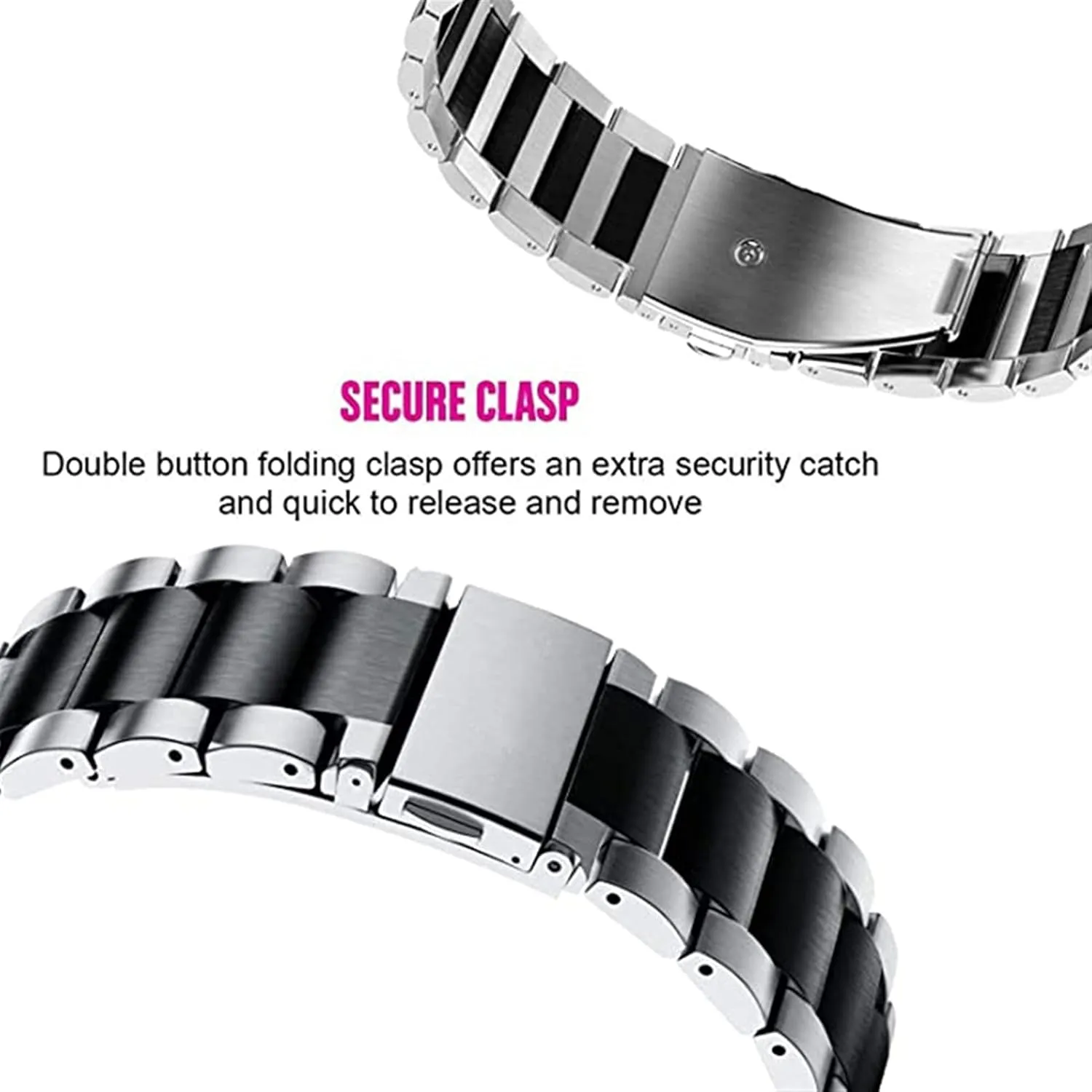 Steel Watch Band Traditional And Smart Watch Band 20mm 22mm ought workweek hypothesis waterside rocket Wristband Metal Wristband Bracelet Watch Strap Classic Stainless 