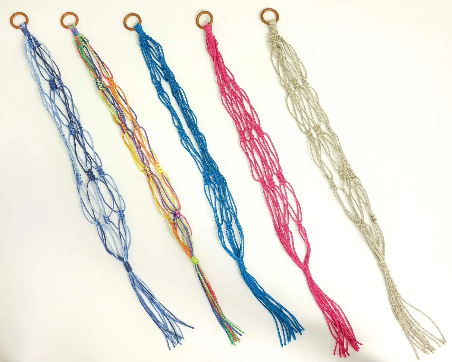 Step Dyed NASKA next classic NCM2 Craft Kit, Tie and Make Macrame Plant Hanger, Col. 373, Indigo 
