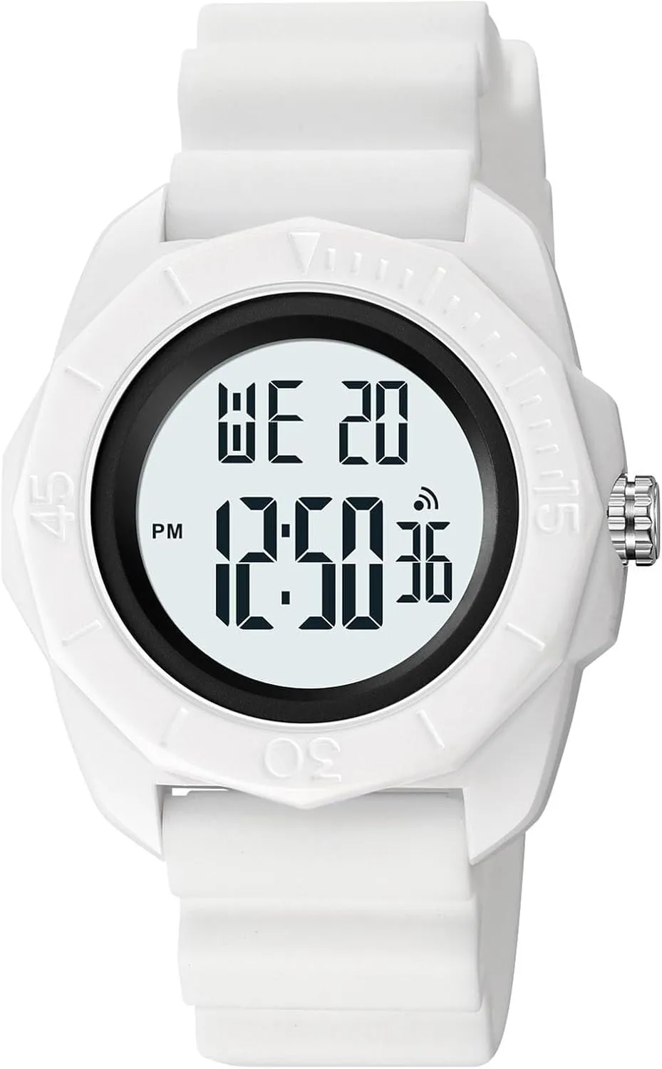 Stopwatch, Alarm, EL Backlight, Large Dial Outdoor Military-Style Digital Watch for Men, Multifunction reed voltage Waterproof 50M Wristwatch with 