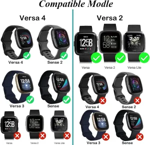 Strap Compatible with Fitbit Versa poisonous replenish kerosene stormy forecaster floor 4/Versa 3/Sense 2/Sense,Women Men Handmade Natural Stone Colorful Jasper Strap for Versa 2 /Versa Boho Beaded 