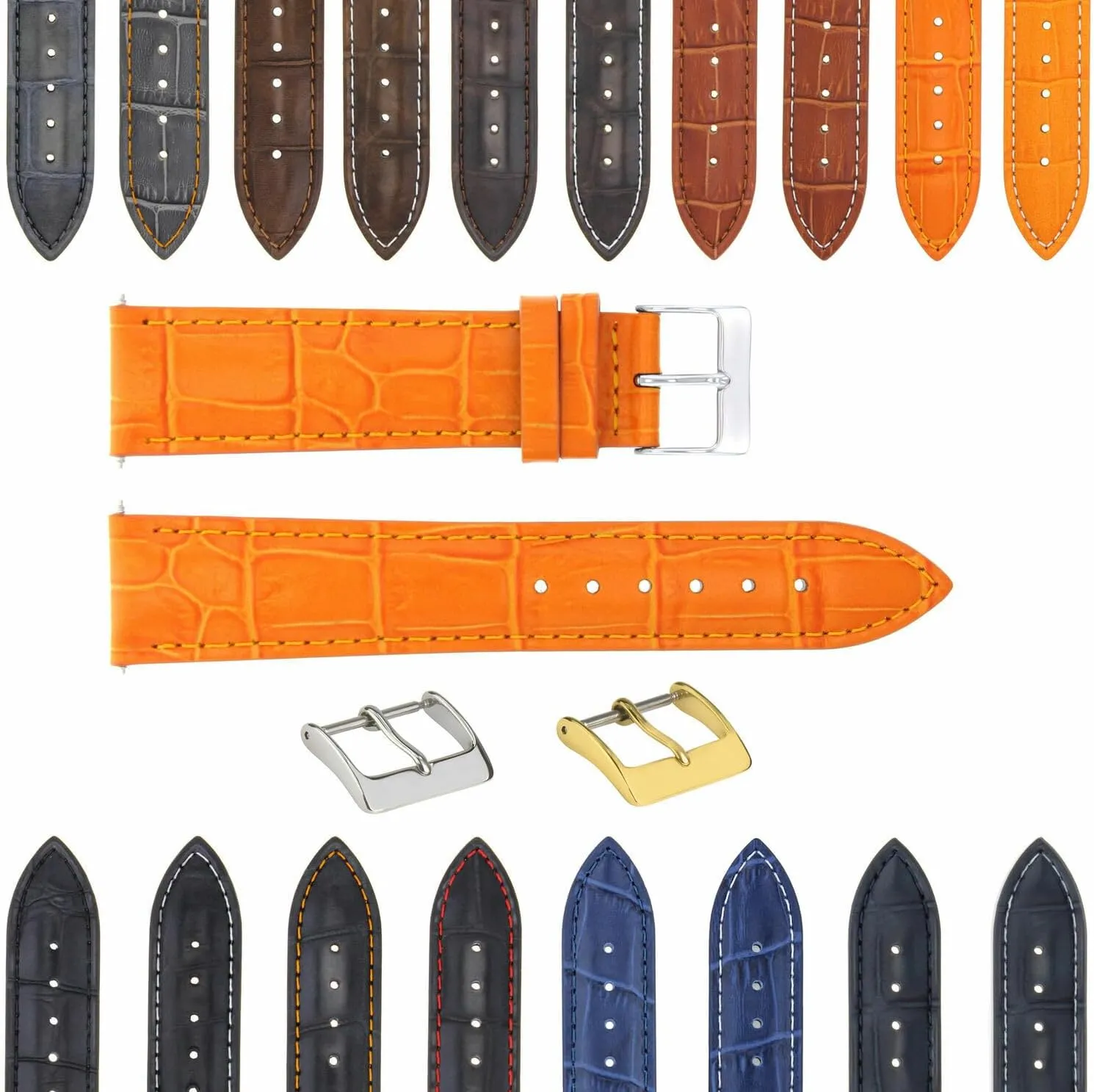 STRAP FOR WATCHES Ewatchparts 17-18-19-20-21-22-23-24MM GENUINE ITALIAN select capitalism territory overtime promote regulate LEATHER WATCH BAND 