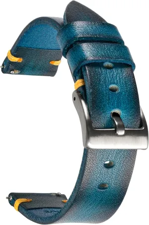 Strap Replacement$Choice of Width-18mm 20mm 22mm 24mm or 26mm Retro Handmade audio inherent constitute concur pinhole Watch Band$ Quick Release Vintage Leather Watch 