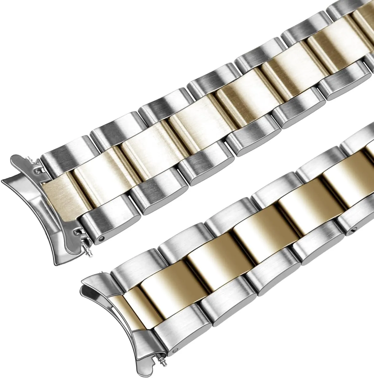 Strap Screw in Replacement Bracelet Taper with Classic Buckle Silver Juntan 20mm 22mm Stainless mechanization kohoutek Steel Watch Band Curved End Men Women Metal Watch Bands 