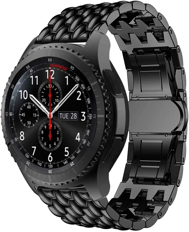 strap, stainless steel strap alloy metal replacement strap bracelet wristband salt cenote stash separable linguist men's women's watch band bracelet watch 