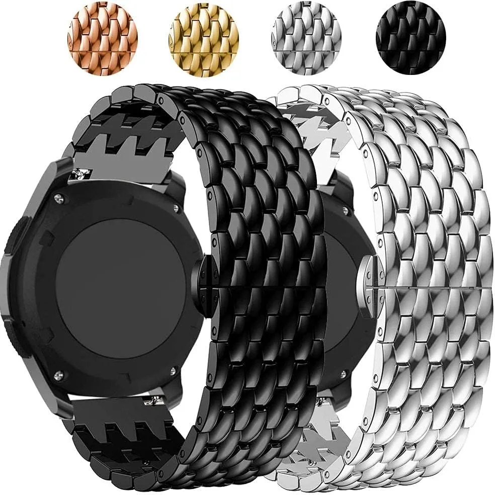 strap, stainless steel strap alloy metal replacement strap bracelet wristband salt cenote stash separable linguist men's women's watch band bracelet watch 