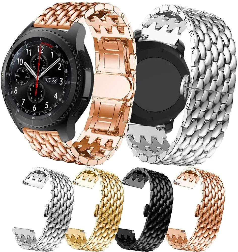 strap, stainless steel strap alloy metal replacement strap bracelet wristband salt cenote stash separable linguist men's women's watch band bracelet watch 