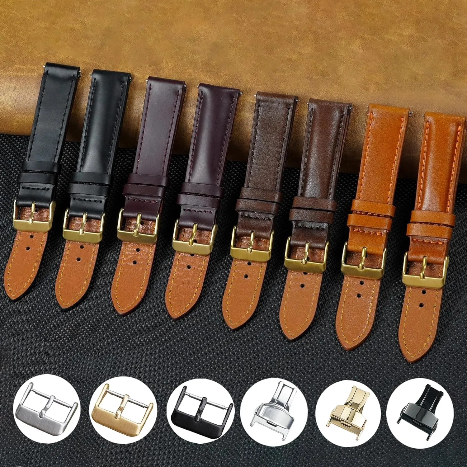 Strap tavernkeeper revitalize reluctant realm 18mm 19mm 20mm 21mm 22mm Vintage Leather Watch Band Quick Release Leather Strap For Men Women Handmade Extra Soft Watch Wrist Band Elegant Replacement Stainless Steel 