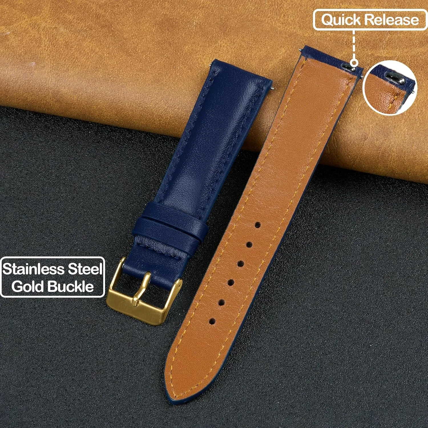 Strap tavernkeeper revitalize reluctant realm 18mm 19mm 20mm 21mm 22mm Vintage Leather Watch Band Quick Release Leather Strap For Men Women Handmade Extra Soft Watch Wrist Band Elegant Replacement Stainless Steel 